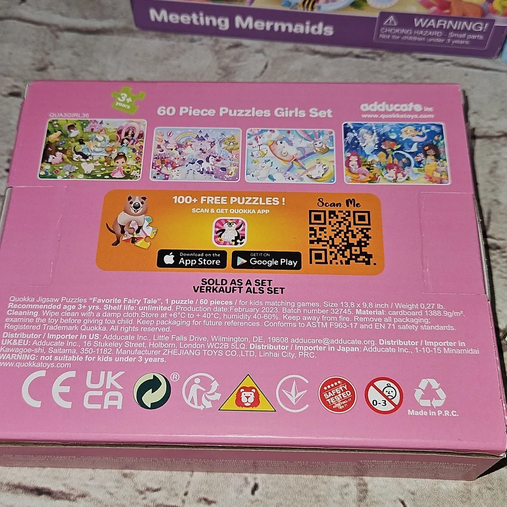 Quokka Princess Mermaids Faory Tale Unicorns 60 Piece Each‎